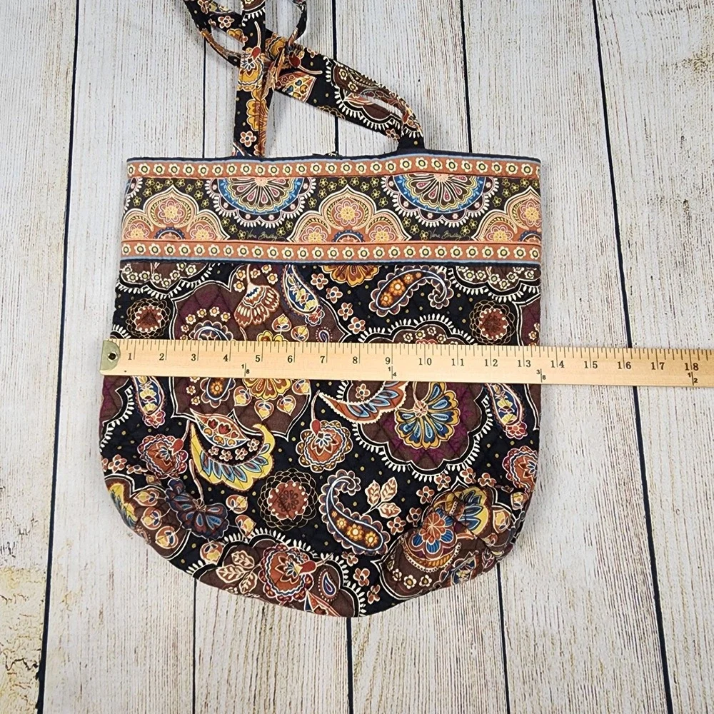 Vera Bradley Kensington Print Tote Bag Purse &‎ Small Bag Retired Brown Paisley
